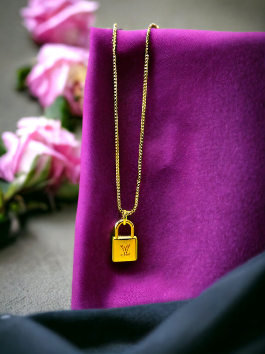 LV Petite Locket Repurposed Necklace