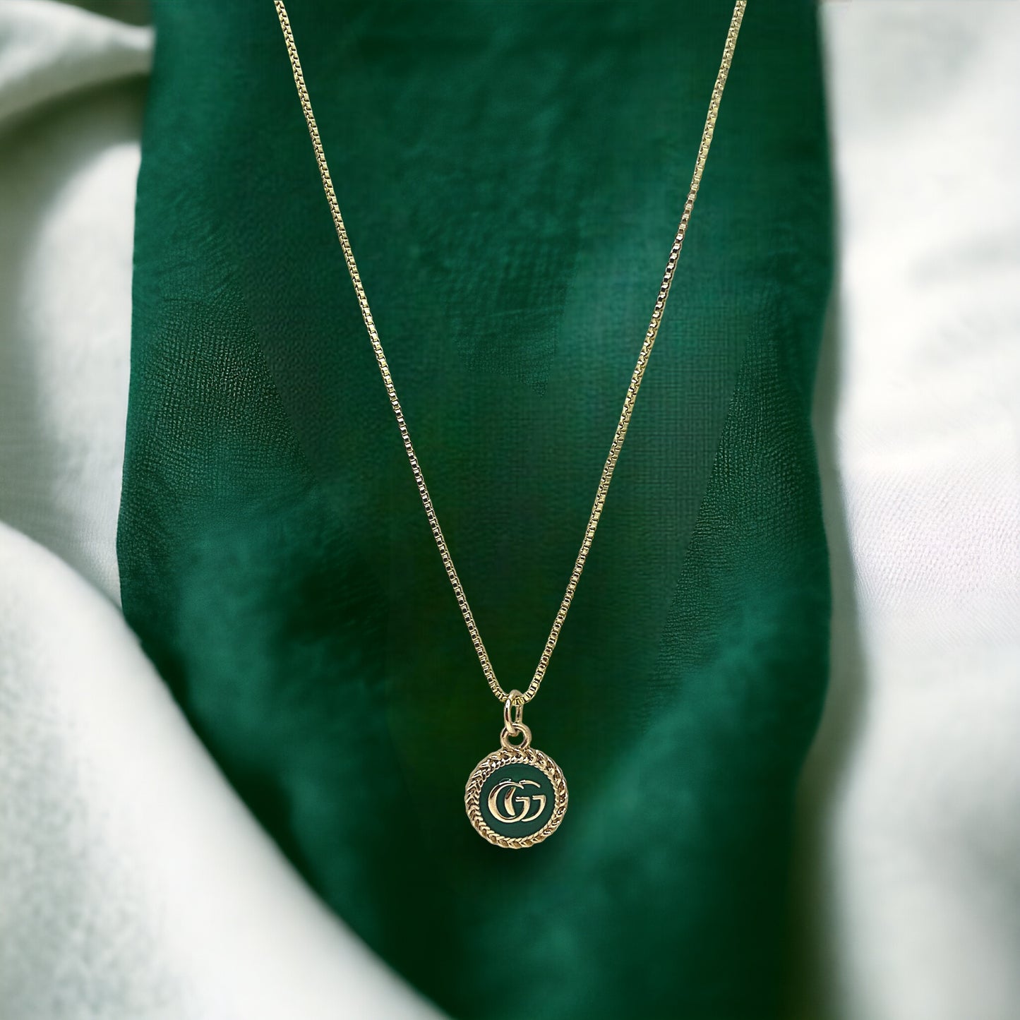 GG Green Repurposed Necklace